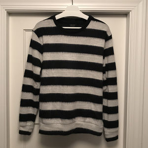 Navy & White Striped Sweater